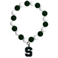 Michigan St. Spartans Fan Bead Bracelet